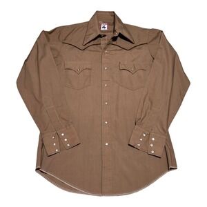 Vintage Chute #1 Western Peal Snap Long Sleeve Shirt Men's Large Workwear